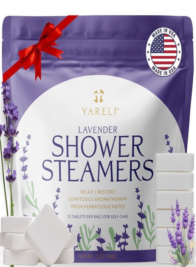 Yareli Shower Steamers Aromatherapy, 12 Pack, for Women and Men - Sinus Relief and Self Care Birthday and Relaxation Spa Gift - Lavender - Image 1